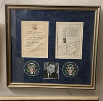 Lyndon B Johnson Memorabilia With Handwritten Note